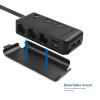 imageCable Matters 3 Socket Car Cigarette Lighter Adapter with 4 USB Ports OnOff Switch and LED Display  2X Fuses and Mounting Bracket Included