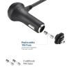 imageCable Matters 3 Socket Car Cigarette Lighter Adapter with 4 USB Ports OnOff Switch and LED Display  2X Fuses and Mounting Bracket Included