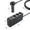 imageCable Matters 3 Socket Car Cigarette Lighter Adapter with 4 USB Ports OnOff Switch and LED Display  2X Fuses and Mounting Bracket Included