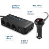 imageCable Matters 3 Socket Car Cigarette Lighter Adapter with 4 USB Ports OnOff Switch and LED Display  2X Fuses and Mounting Bracket Included