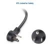 imageCable Matters 3Outlet 3 Prong Extension Cord 8 Feet 3Outlet Splitter Adapter with Extension Cord in Black
