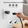 imageCable Matters 3Pack 15 Amp to 20 Amp Adapter Plug 20 Amp to 15 Amp Plug Adapter NEMA 515 to 520R in Black