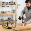 imageCable Matters 3Pack 15 Amp to 20 Amp Adapter Plug 20 Amp to 15 Amp Plug Adapter NEMA 515 to 520R in Black