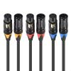 imageCable Matters 3Pack ColorCoded Premium Shielded XLR Cables  6ft OxygenFree Copper OFC XLR Microphone Cable Male to Female Black25 Feet
