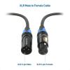 imageCable Matters 3Pack ColorCoded Premium Shielded XLR Cables  6ft OxygenFree Copper OFC XLR Microphone Cable Male to Female Black25 Feet
