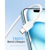 imageCable Matters 3Pack Extreme Flexible USB A to USB C Cable 6ft in White Support Apple CarPlay Android Auto USBA to USBC Charging Cable for iPhone 1615 Pro Max Plus Galaxy S23White