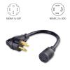 imageCable Matters 4 Prong 30 AMP to 50 AMP RV Adapter  15ft NEMA 1450P to L1430R 50A to 30A Generator Adapter RV Cord Black