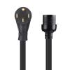 imageCable Matters 4 Prong 30 AMP to 50 AMP RV Adapter  15ft NEMA 1450P to L1430R 50A to 30A Generator Adapter RV Cord Black