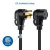 imageCable Matters 4 Prong 50 AMP RV Extension Cord 25 ft with EasyGrip Handles 68 AWG NEMA 1450 Extension Cord Compatible with Tesla ChargerEV Charger  J1772 Charger NEMA 1450P to 1450R25 Feet