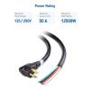 imageCable Matters 4 Prong Replacement 50 AMP RV Power Cord  25ft 68 AWG Generator Extension Cord Compatible with Tesla ChargerEV Charger  J1772 Charger NEMA 1450P to 4 Wire10 Feet
