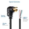 imageCable Matters 4 Prong Replacement 50 AMP RV Power Cord  25ft 68 AWG Generator Extension Cord Compatible with Tesla ChargerEV Charger  J1772 Charger NEMA 1450P to 4 Wire25 Feet