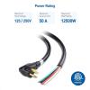 imageCable Matters 4 Prong Replacement 50 AMP RV Power Cord  25ft 68 AWG Generator Extension Cord Compatible with Tesla ChargerEV Charger  J1772 Charger NEMA 1450P to 4 Wire25 Feet