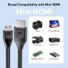 imageCable Matters 48Gbps 8K Mini HDMI to HDMI 21 Cable  66ft Supports 8K60Hz  4K240Hz with HDR MiniHDMI Cable Works with DSLR Camera Camcorder Portable ScreenMonitor and Raspberry Pi Zero33 Feet