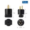 imageCable Matters 4Pack 3 Prong Extension Cord Plug Replacement UL Listed 2X NEMA 515R and 2X NEMA 515P Replacement Plugs  Extension Cord Ends in BrownBlack
