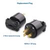 imageCable Matters 4Pack 3 Prong Extension Cord Plug Replacement UL Listed 2X NEMA 515R and 2X NEMA 515P Replacement Plugs  Extension Cord Ends in BrownBlack