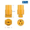 imageCable Matters 4Pack 3 Prong Extension Cord Plug Replacement UL Listed 2X NEMA 515R and 2X NEMA 515P Replacement Plugs  Extension Cord Ends in BrownBrown