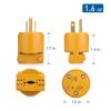 imageCable Matters 4Pack 3 Prong Extension Cord Plug Replacement UL Listed 2X NEMA 515R and 2X NEMA 515P Replacement Plugs  Extension Cord Ends in BrownBrown