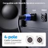 imageCable Matters 4Pack 4Pole Speaker Cable Connector  Max OD 85mm033 inches Compatible with Neutrik Speakon Connector NL4FC NL4FX NL4 Series