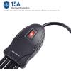 imageCable Matters 5 Outlet Power Cord Splitter Power Squid Outlet Multiplier with Extra Long 10 Foot Power Cord and Color Coded Receptacles