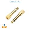 imageCable Matters 5Pack 14 to 18 Headphone Adapter 635mm to 35mm Adapter Male to Female Gold Plated Stereo Headphone 35mm to 14 Adapter2Pack