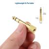 imageCable Matters 5Pack 14 to 18 Headphone Adapter 635mm to 35mm Adapter Male to Female Gold Plated Stereo Headphone 35mm to 14 Adapter2Pack