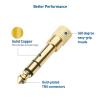 imageCable Matters 5Pack 14 to 18 Headphone Adapter 635mm to 35mm Adapter Male to Female Gold Plated Stereo Headphone 35mm to 14 Adapter2Pack