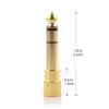 imageCable Matters 5Pack 14 to 18 Headphone Adapter 635mm to 35mm Adapter Male to Female Gold Plated Stereo Headphone 35mm to 14 Adapter5Pack