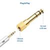 imageCable Matters 5Pack 14 to 18 Headphone Adapter 635mm to 35mm Adapter Male to Female Gold Plated Stereo Headphone 35mm to 14 Adapter5Pack