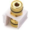 imageCable Matters 5Pack Banana Jack Binding Post Keystone Jack Inserts with Black RingBlack