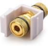 imageCable Matters 5Pack Banana Jack Binding Post Keystone Jack Inserts with Black RingBlack