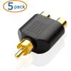 imageCable Matters 5Pack Gold Plated RCA Male to Female Split Adapter