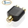 imageCable Matters 5Pack Gold Plated RCA Split Adapter