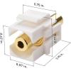 imageCable Matters 5Pack GoldPlated 35mm TRS Keystone Jack Inserts in White