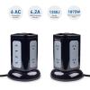 imageCable Matters 6 Outlet Surge Protector Tower with 4 USB Charging Ports 42A in Total and 10 Feet Extra Long Power Cord in Black