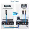 imageCable Matters 990ft Extra Long Range Audio Over Ethernet Adapter Kit with Builtin Digital to Analog ConverterDAC Support Optical Audio Toslink LR RCA AudioExtender Over Cat5eCat6 Adapter