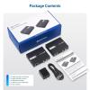 imageCable Matters 990ft Extra Long Range Audio Over Ethernet Adapter Kit with Builtin Digital to Analog ConverterDAC Support Optical Audio Toslink LR RCA AudioExtender Over Cat5eCat6 Adapter