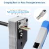 imageCable Matters AllInOne Modular Ethernet Crimping Tool Cat 8 Cat5 Cat6 Cat7 Cat8 Crimping Tool for Shielded PassThrough Connectors