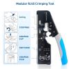 imageCable Matters AllInOne Modular Ethernet Crimping Tool Cat 8 Cat5 Cat6 Cat7 Cat8 Crimping Tool for Shielded PassThrough Connectors