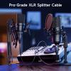 imageCable Matters Balanced XLR Splitter Cable  15ft  05m Male to 2 Female XLR Y Cable Microphone Splitter 1 Male to 2 Female