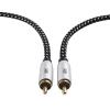 imageCable Matters Braided 2Pack Shielded Subwoofer Cable  6ft  18m RCA Cord Digital Coaxial Audio Cable for LFE Subwoofer Home Theater Systems and More6 Feet