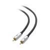 imageCable Matters Braided 2Pack Shielded Subwoofer Cable  6ft  18m RCA Cord Digital Coaxial Audio Cable for LFE Subwoofer Home Theater Systems and More6 Feet