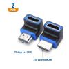 imageCable Matters ComboPack 48Gbps 8K Right Angle HDMI 21 Adapters with HDR Supports 8K60Hz  4K240Hz 270 Degree and 90 Degree HDMI Adapter Male to Female Black