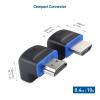 imageCable Matters ComboPack 48Gbps 8K Right Angle HDMI 21 Adapters with HDR Supports 8K60Hz  4K240Hz 270 Degree and 90 Degree HDMI Adapter Male to Female Black