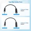 imageCable Matters ComboPack TRS 25 mm and 35 mm Headphone Adapter Kit 25mm to 35mm Adapter and 35mm to 25mm Adapter in Black  4 Inches