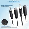 imageCable Matters ComboPack TRS 25 mm and 35 mm Headphone Adapter Kit 25mm to 35mm Adapter and 35mm to 25mm Adapter in Black  4 Inches
