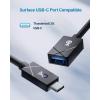 imageCable Matters Designed for Microsoft Surface USBC to USBA Adapter USBA to USB C Adapter in Black