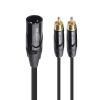 imageCable Matters Dual RCA to XLR Stereo Audio Splitter Cable 6 ft  18m XLR to Dual RCA Splitter Adapter in Black6 Feet