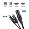 imageCable Matters Dual RCA to XLR Stereo Audio Splitter Cable 6 ft  18m XLR to Dual RCA Splitter Adapter in Black6 Feet