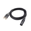 imageCable Matters Dual RCA to XLR Stereo Audio Splitter Cable 6 ft  18m XLR to Dual RCA Splitter Adapter in Black6 Feet