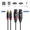 imageCable Matters Dual XLR to RCA Cable  6ft Dual Female XLR to RCA Cable6 Feet